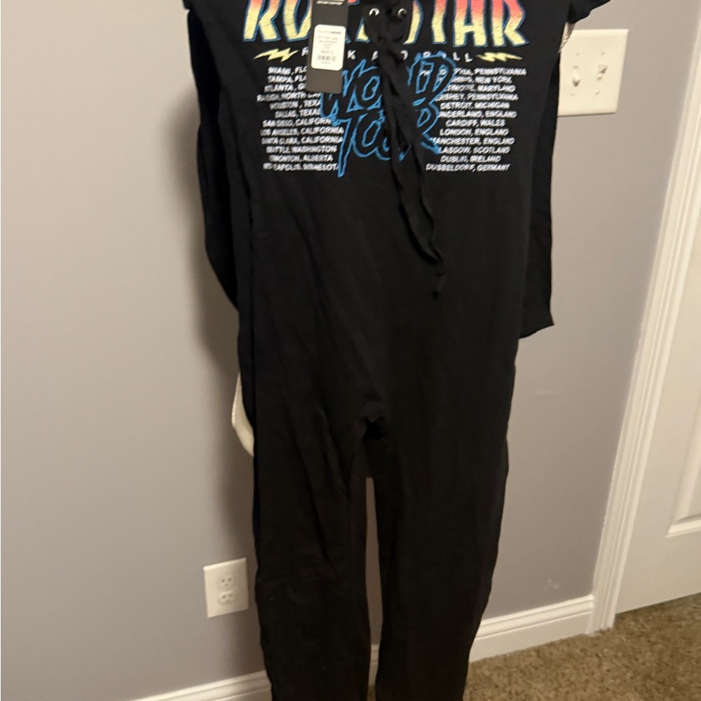 Fashion nova Black Rockstar Jumpsuit